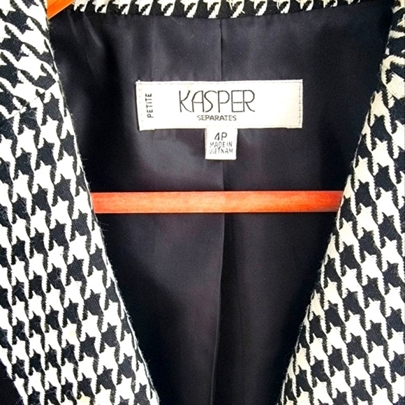 Kasper Houndstooth Retro Blazer / Suit Jacket - Picture 3 of 3